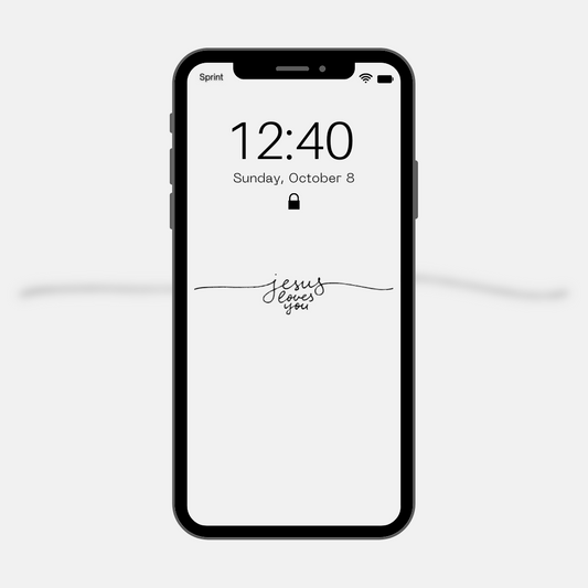 Jesus Loves You (Black): Phone Wallpaper