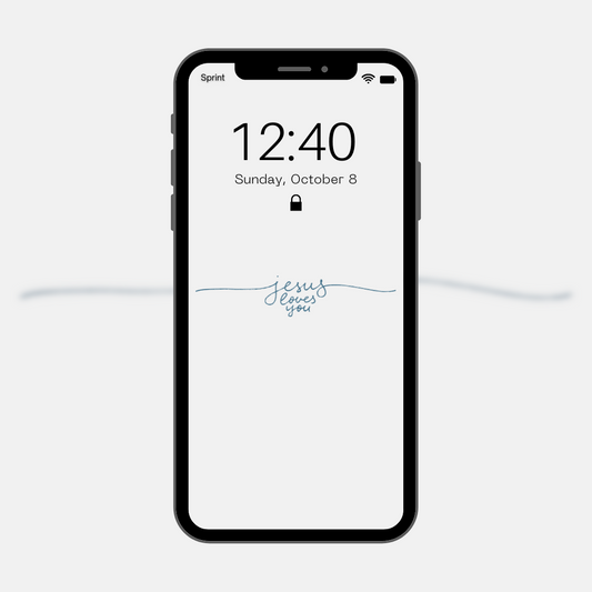 Jesus Loves You (Blue): Phone Wallpaper