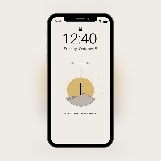 By His Stripes: Phone Wallpaper