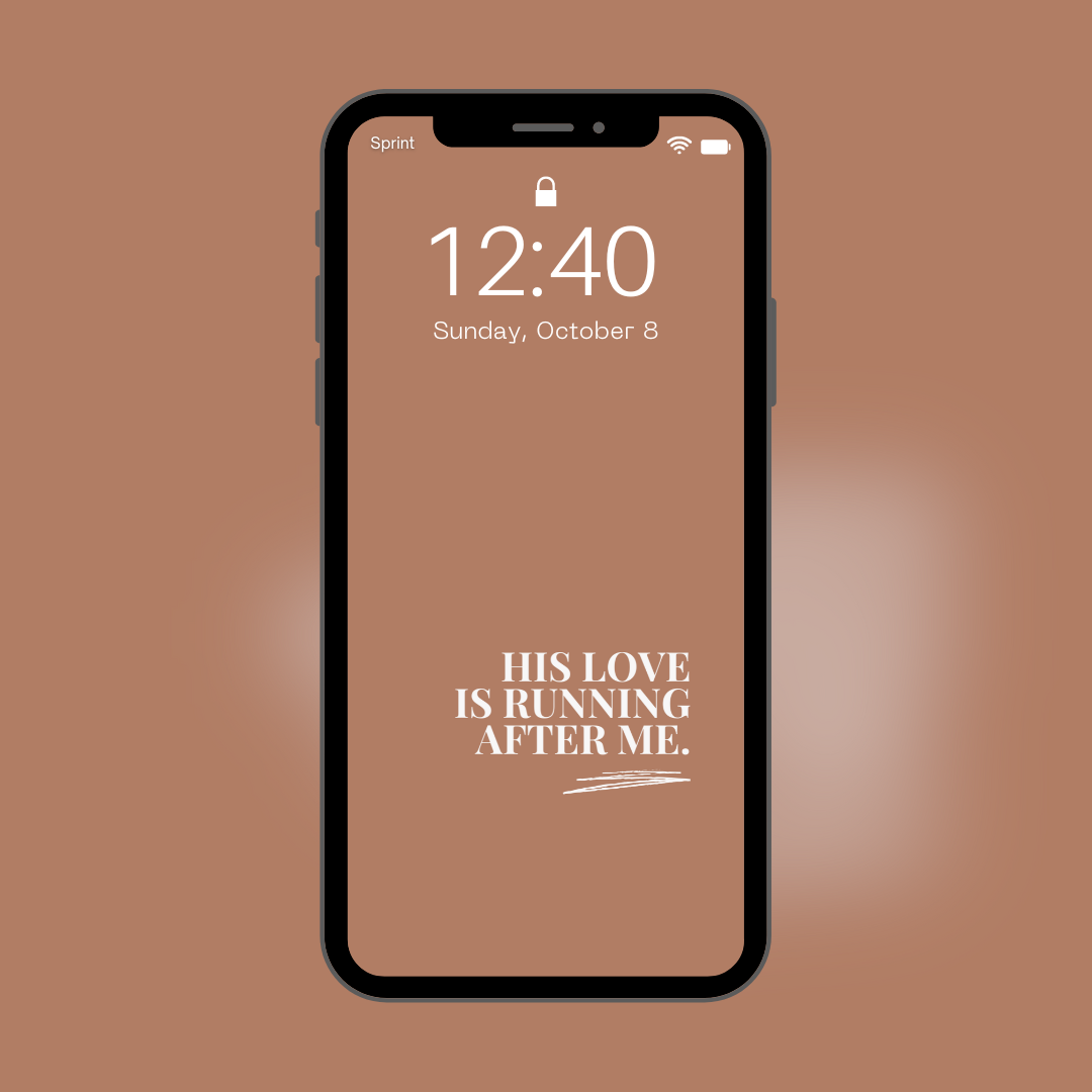 His Love is Running (Orange): Phone Wallpaper