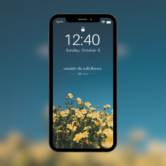Consider the Wildflowers: Phone Wallpaper