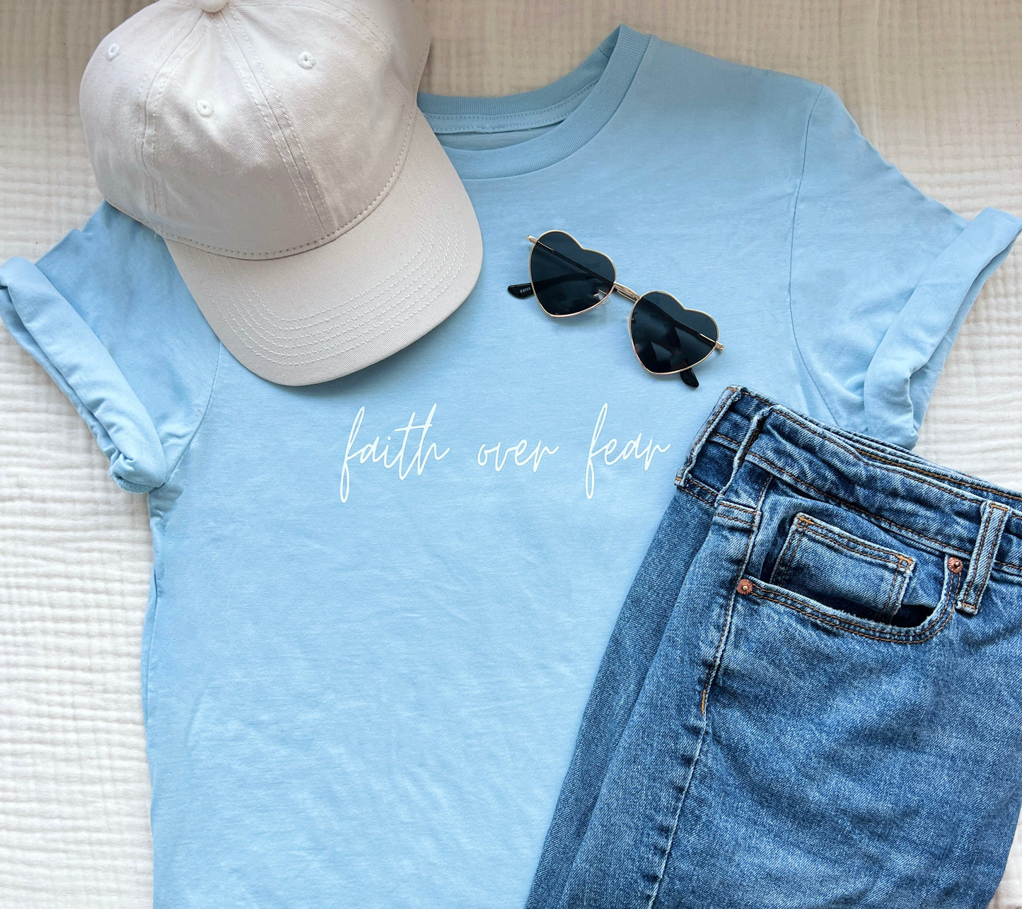 Faith over Fear Cursive Unisex T-Shirt