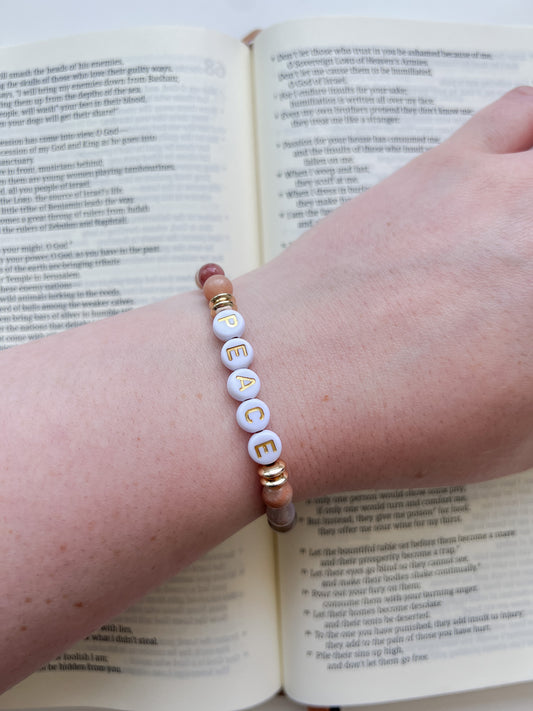 Peace Beaded Bracelet