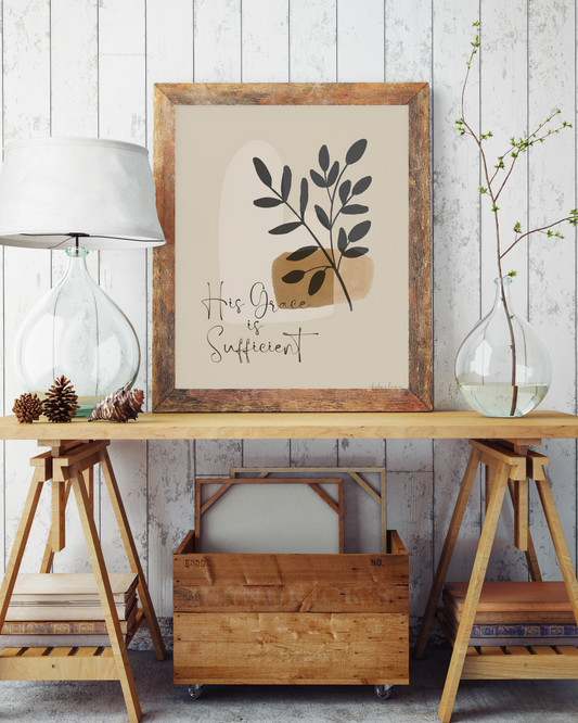 His Grace is Sufficient - Digital Print