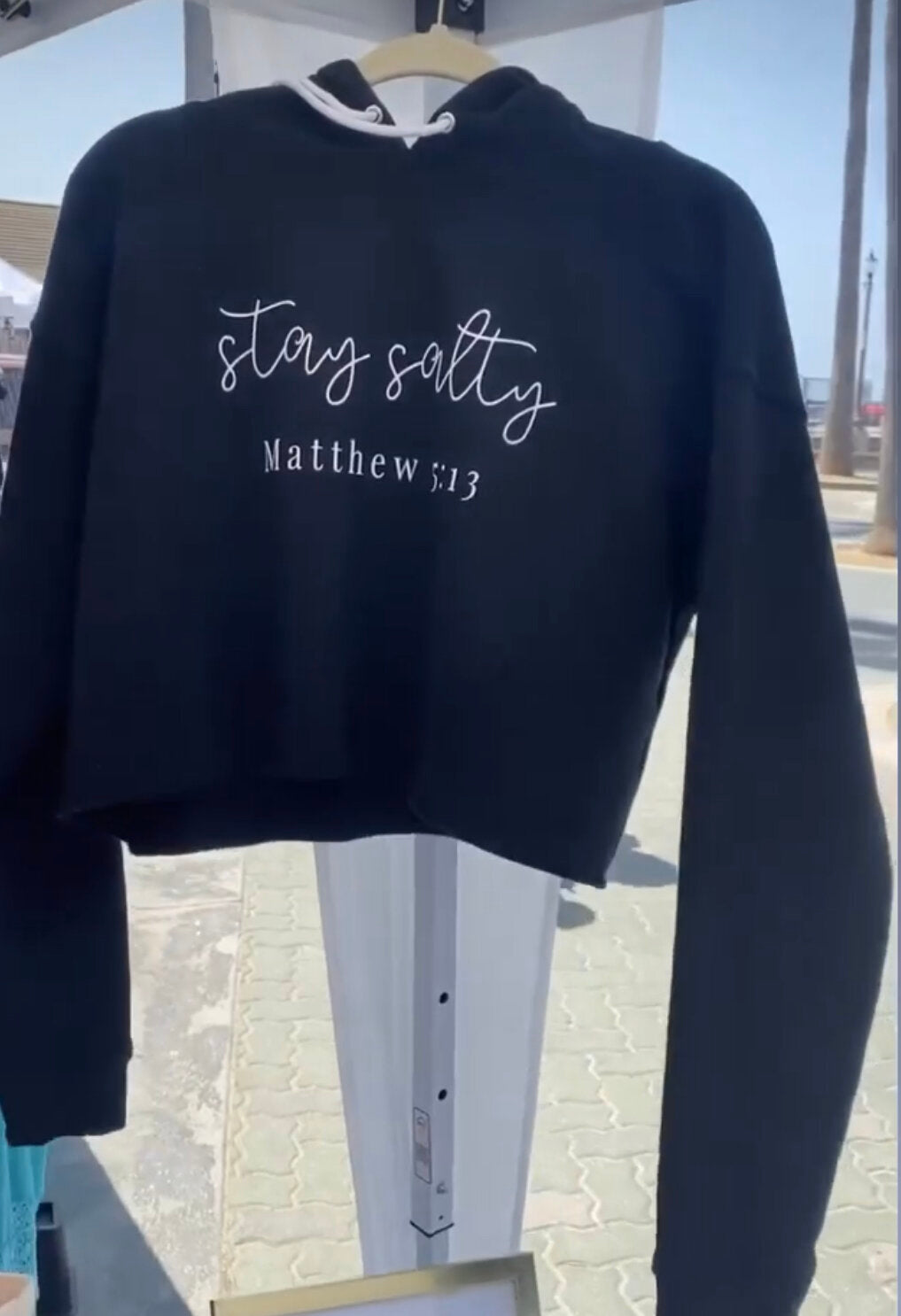 Stay Salty sudadera corta con capucha