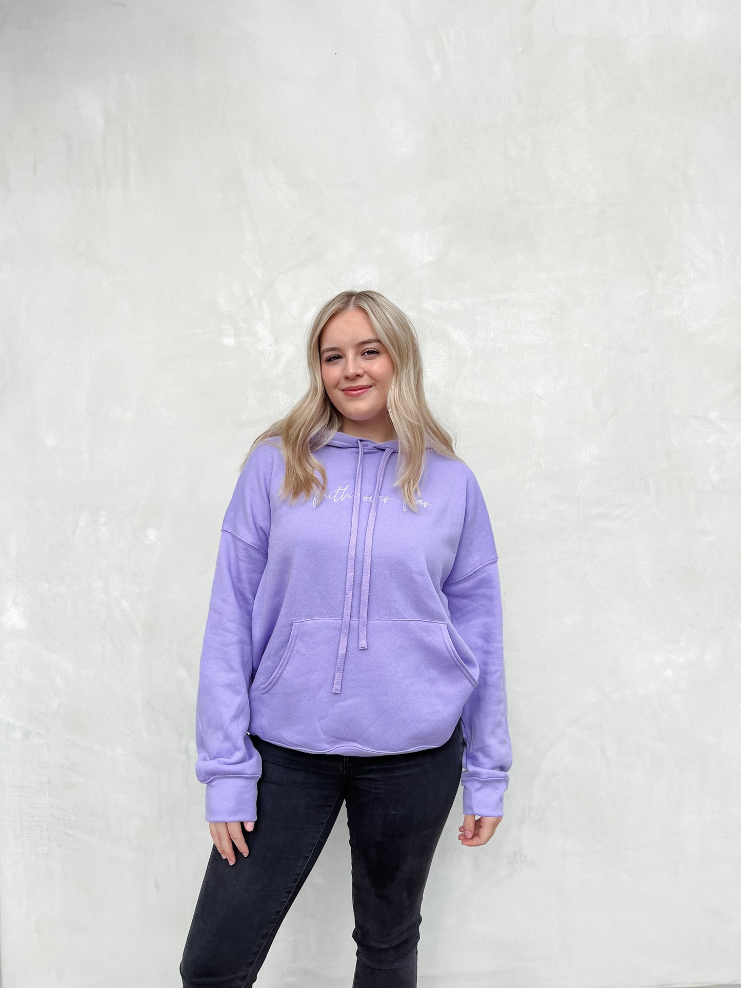 Faith over Fear Unisex Crewneck Embroidered Sweatshirt