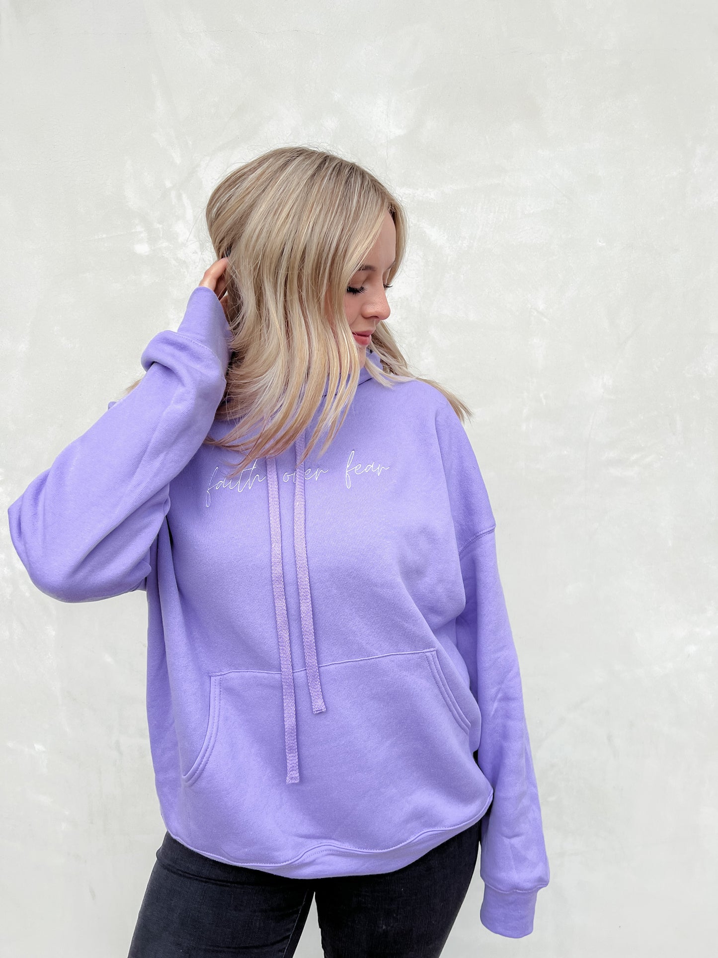 Faith over Fear Unisex Crewneck Embroidered Sweatshirt