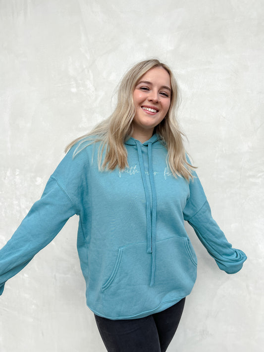 Faith over Fear Unisex Crewneck Embroidered Sweatshirt