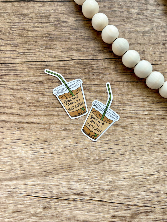Give Me Jesus and Iced Coffee Sticker
