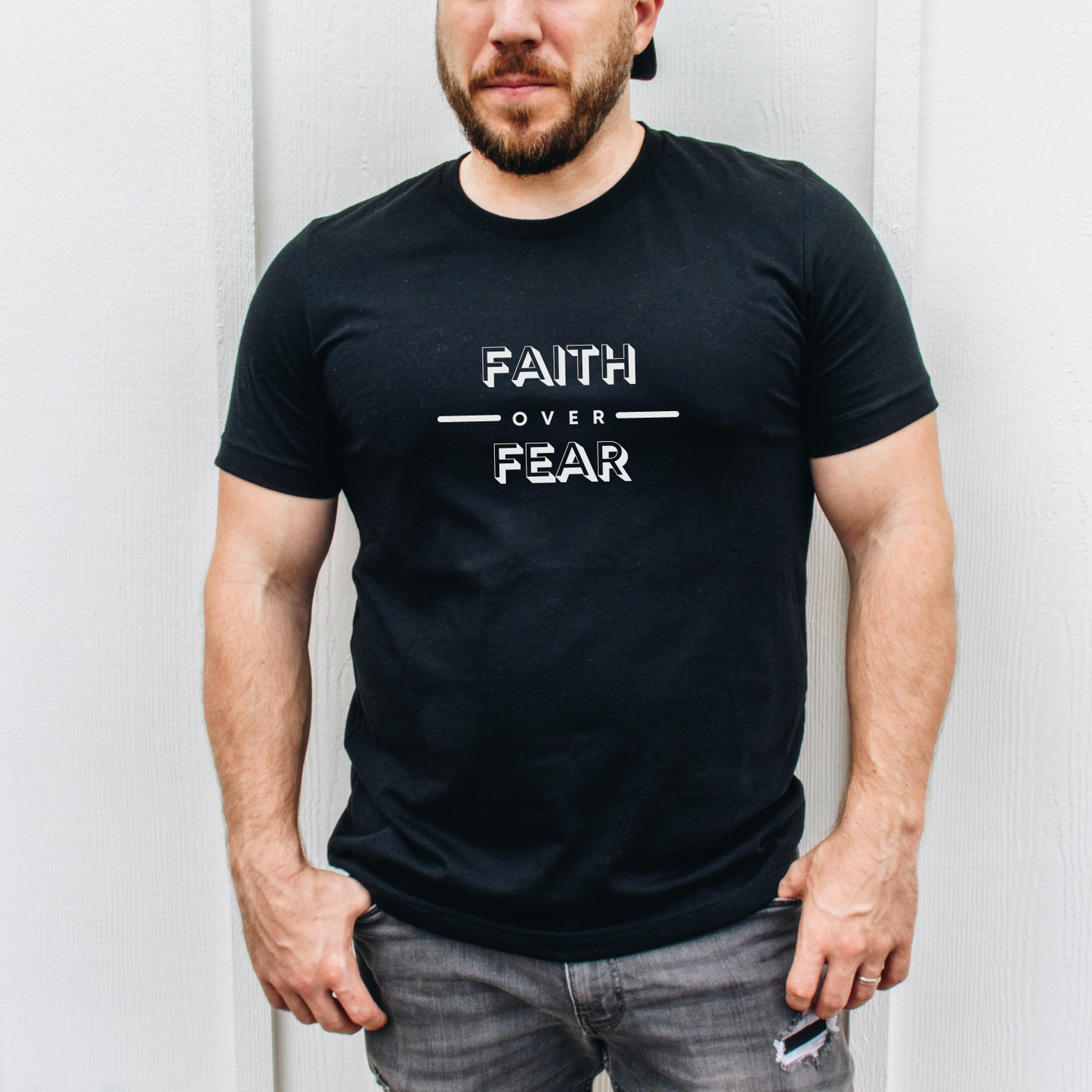 Camiseta unisex Fe sobre miedo