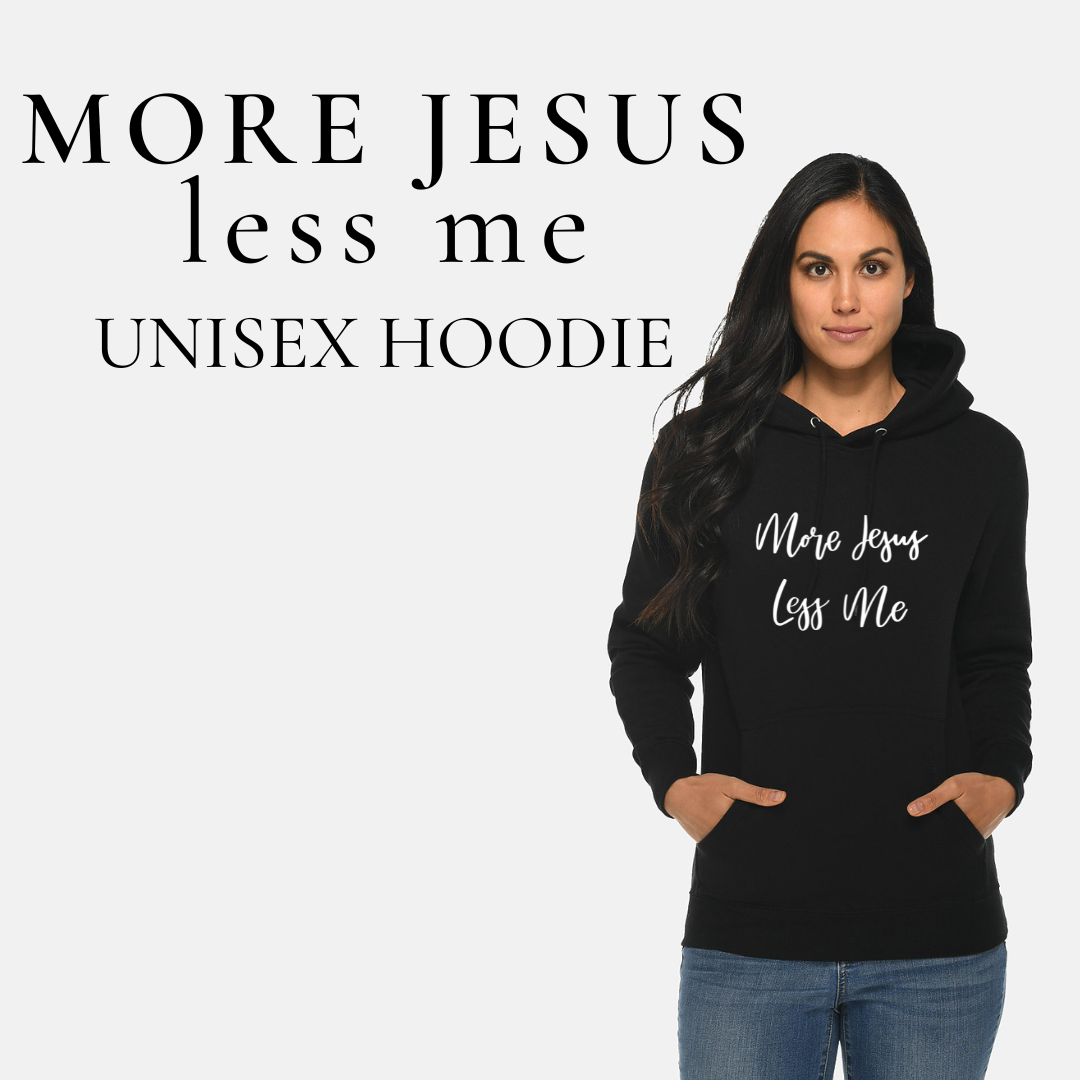 Más Jesús, menos yo sudadera con capucha unisex