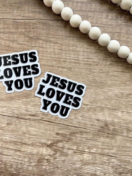 Jesús te ama Pegatina